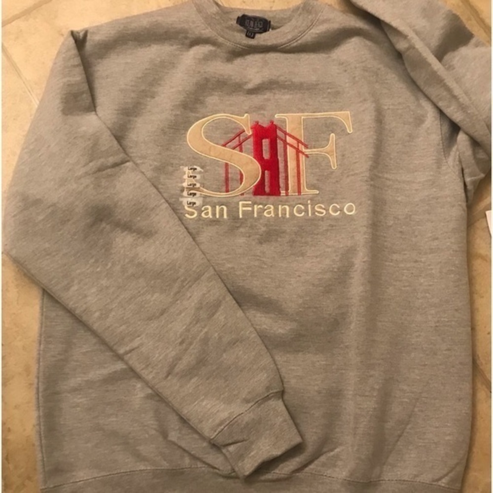 San Francisco embroiled sweat sweatshirt new w tags made by Ocean Beach